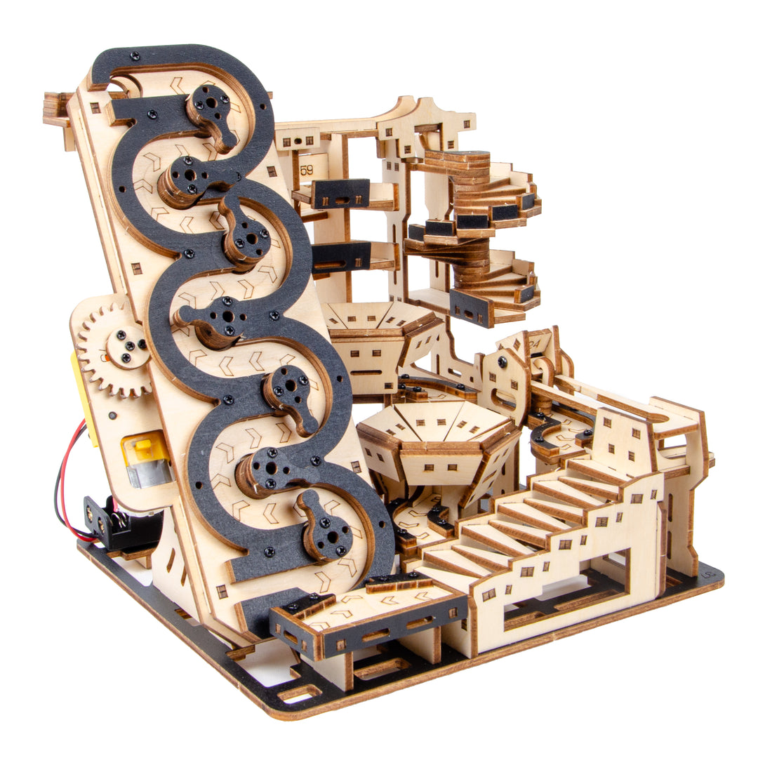 Electric Mechanical Marble Run 3D Wooden Puzzle
