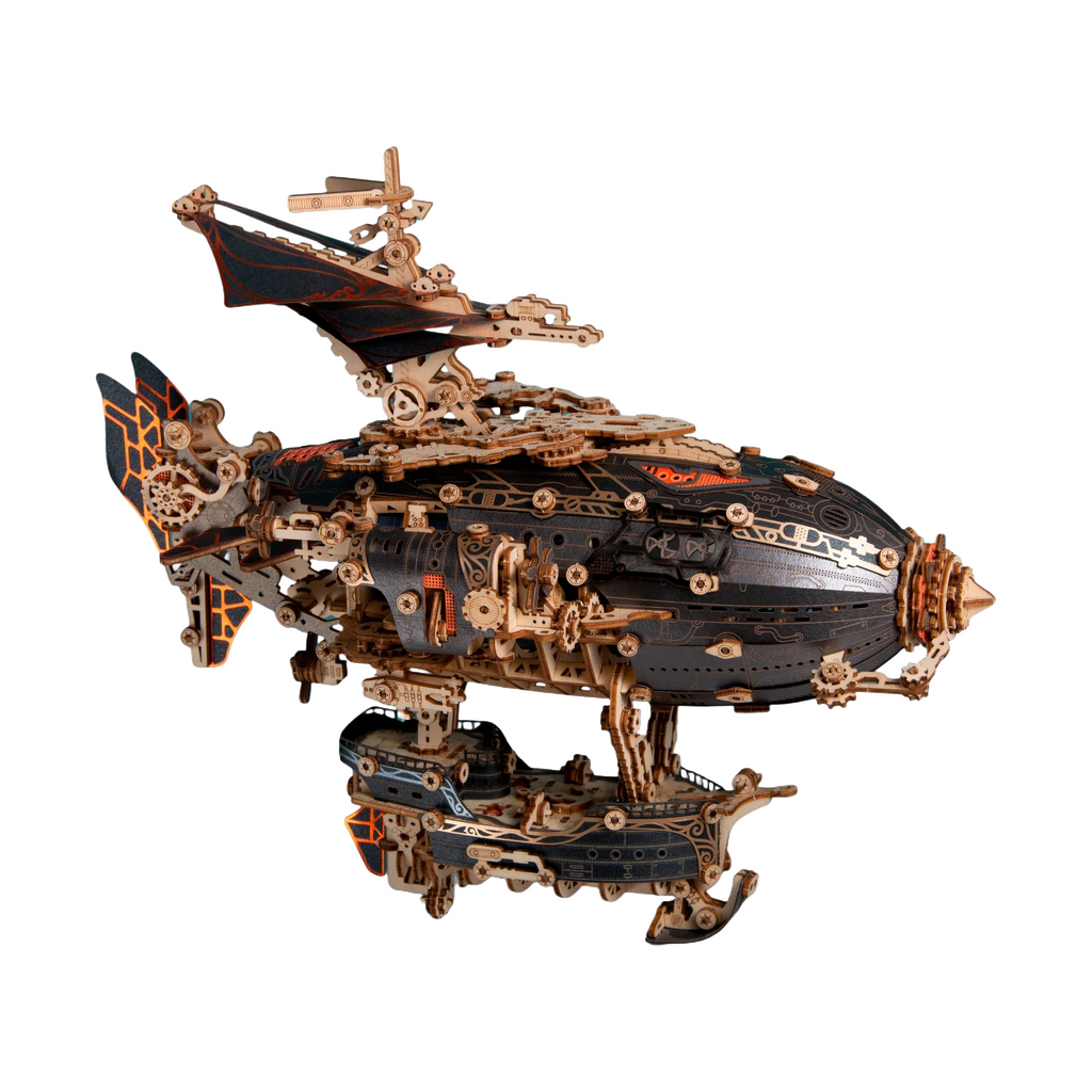 Rokrgeek Steampunk Airships 3D Wooden Puzzle