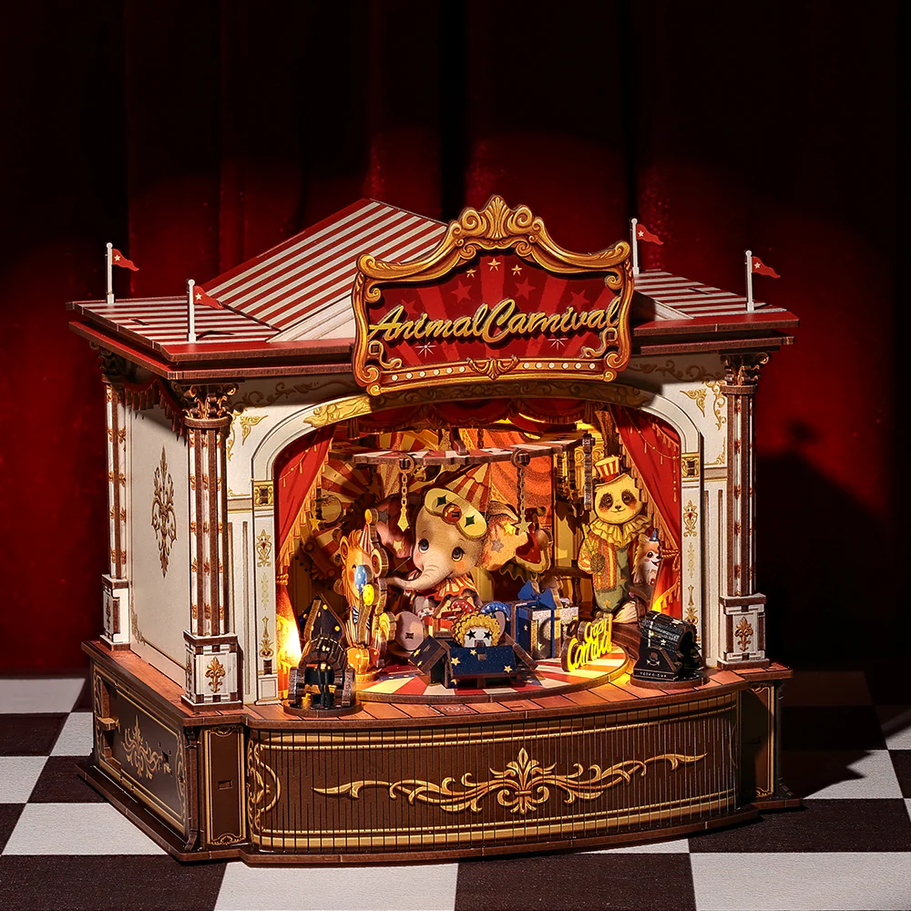 Animal Carnival Music Box Wooden Puzzle