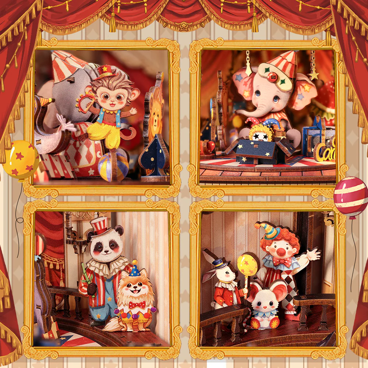 Animal Carnival Music Box Wooden Puzzle