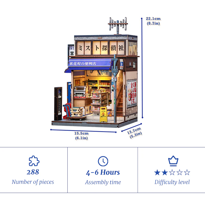 Building Store Mini Beika-cho Convenience Store DIY Miniature House – Rokrgeek