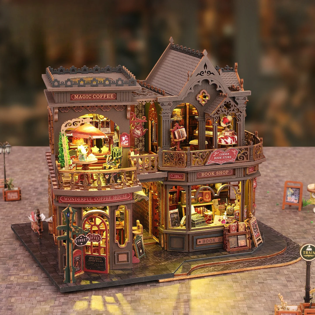 Rokrgeek Letter Coffee DIY Miniature House