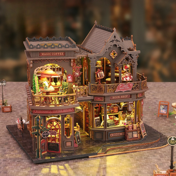 Rokrgeek Letter Coffee DIY Miniature House