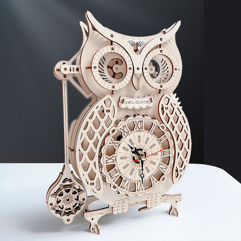 ROKRGEEK owl clock 3D wooden puzzle