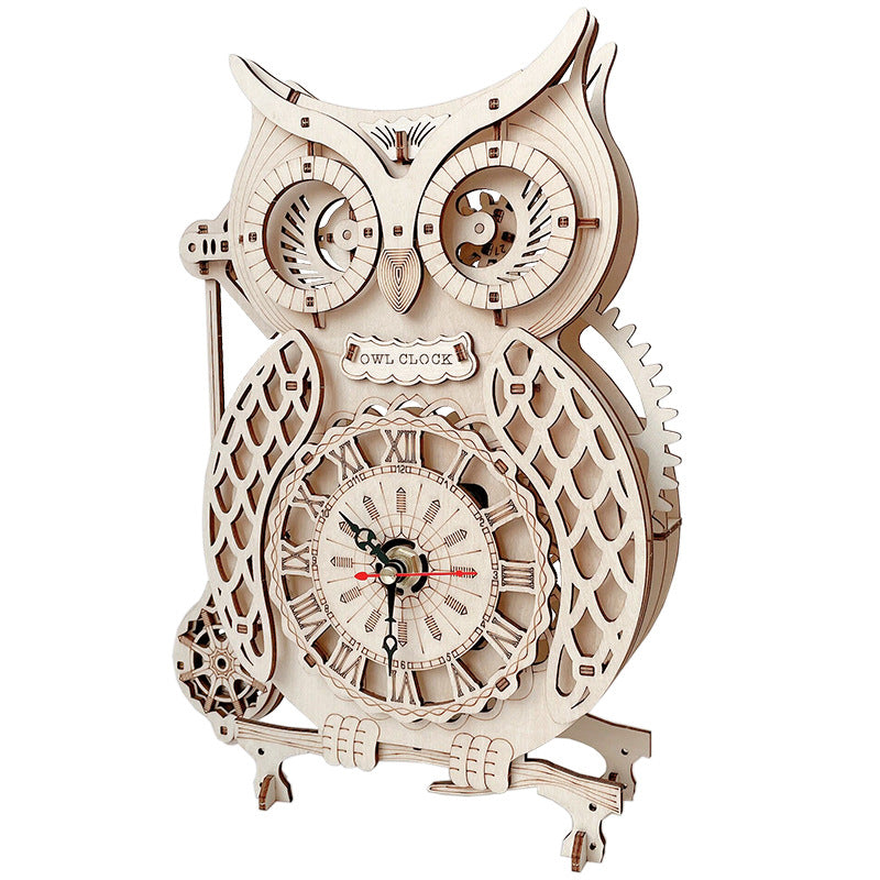 Rokrgeek owl clock 3D wooden puzzle