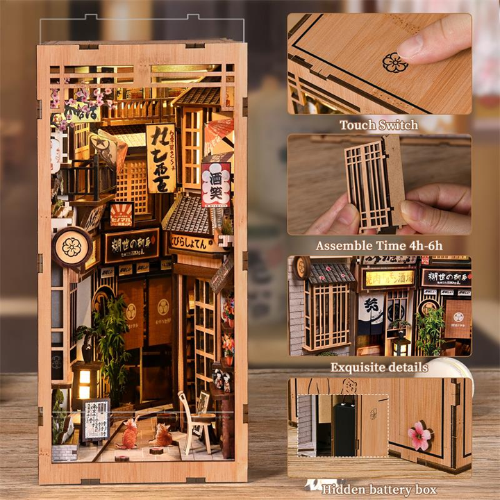 Lantern Alley Cat Book Nook