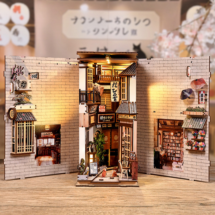 Lantern Alley Cat Book Nook