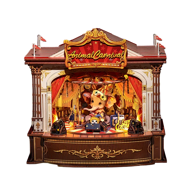 Animal Carnival Music Box Wooden Puzzle