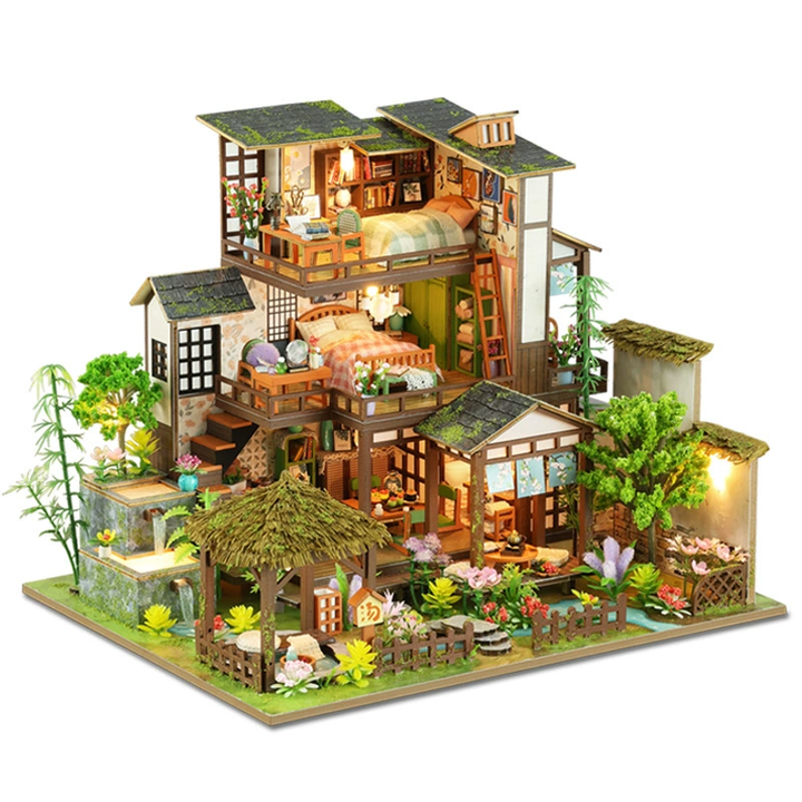 Kit de maison miniature Bamboo Spring Retreat de rokrgeek
