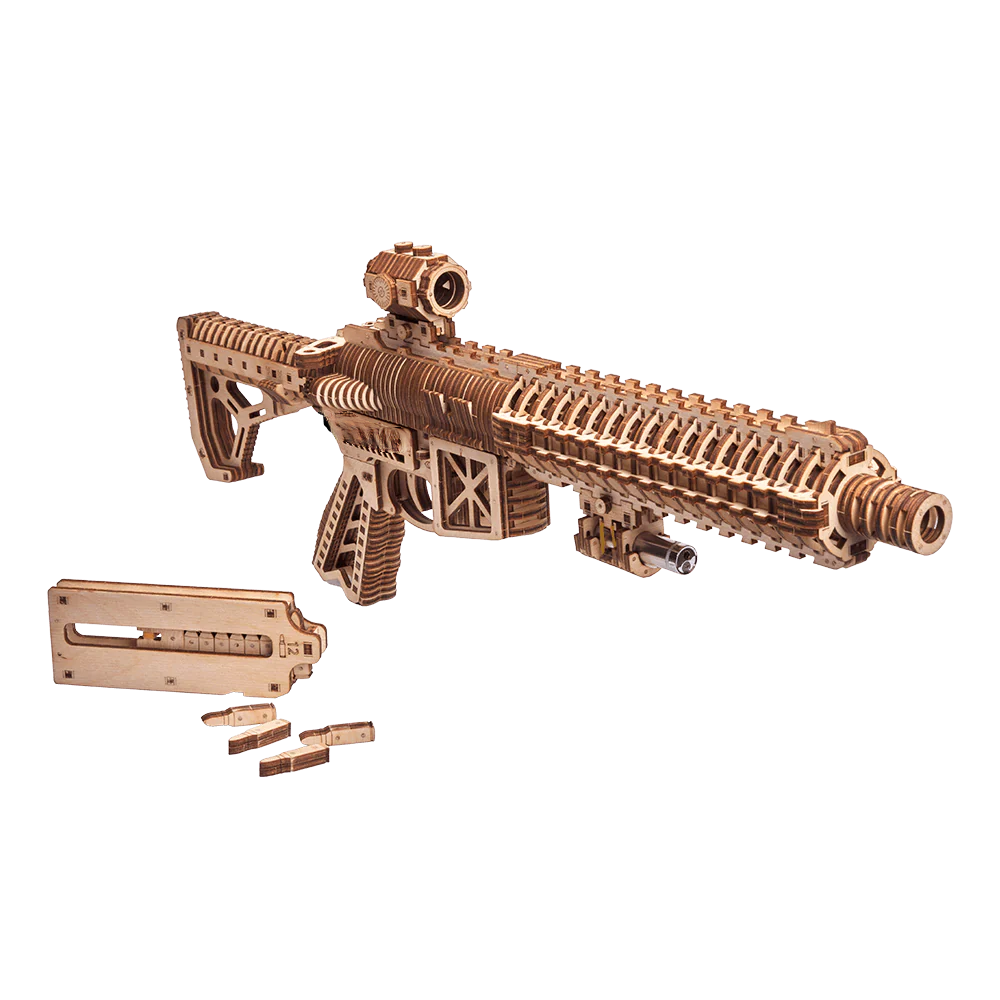 Rokrgeek M4 3D Wooden Gun Puzzle