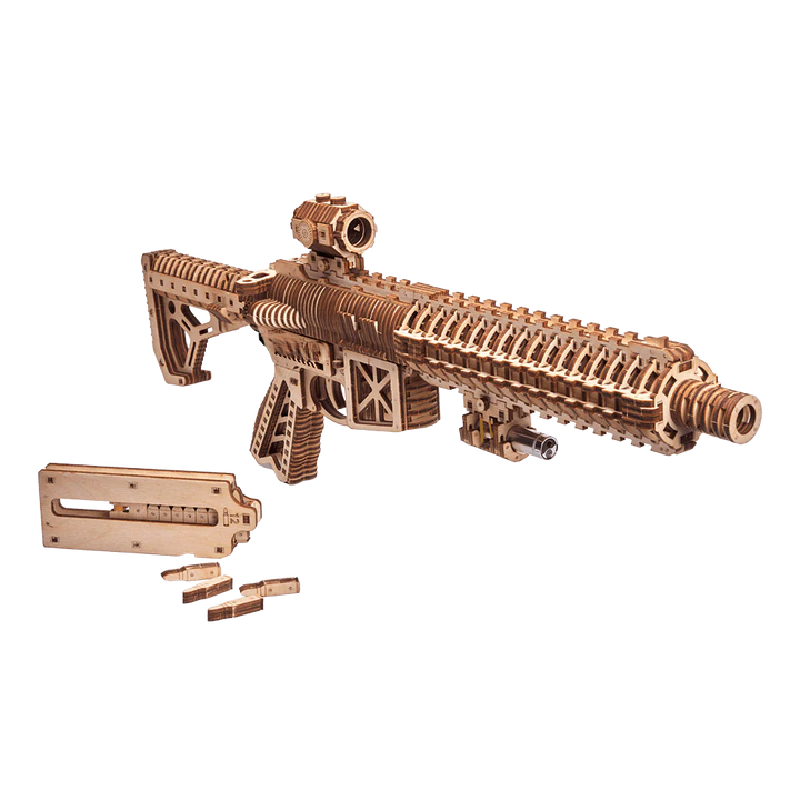 Rokrgeek M4 3D Wooden Gun Puzzle