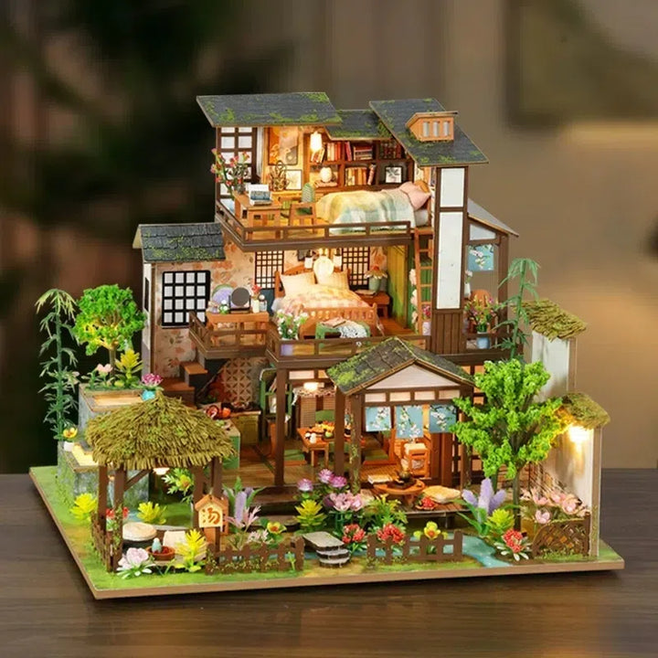 Kit de maison miniature Bamboo Spring Retreat de rokrgeek