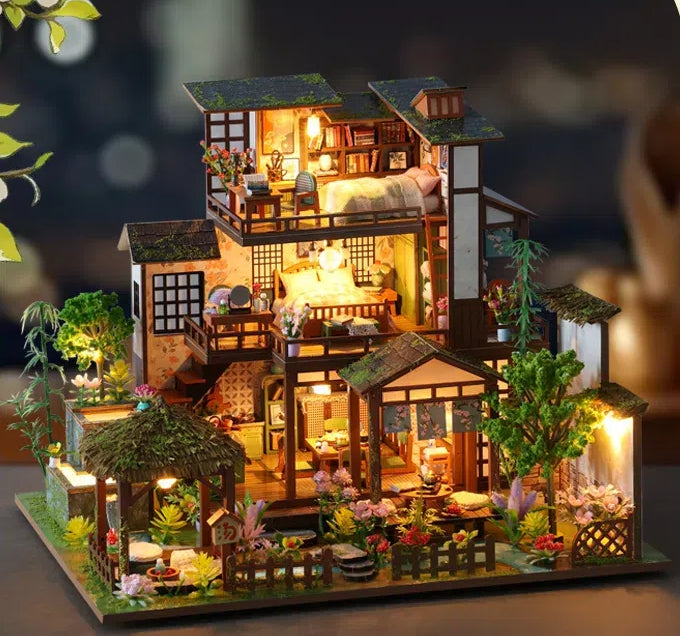 Kit de maison miniature Bamboo Spring Retreat de rokrgeek