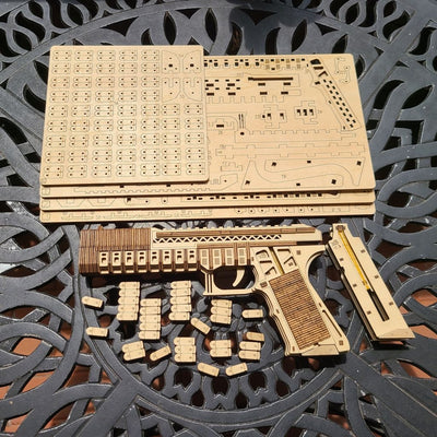 rokrgeek Desert Eagle pistol 3D WOODEN PUZZLE
