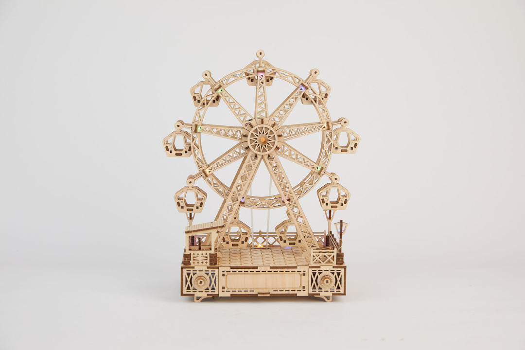 Rokrgeek Riesenrad 3D Holzpuzzle Spieluhr 