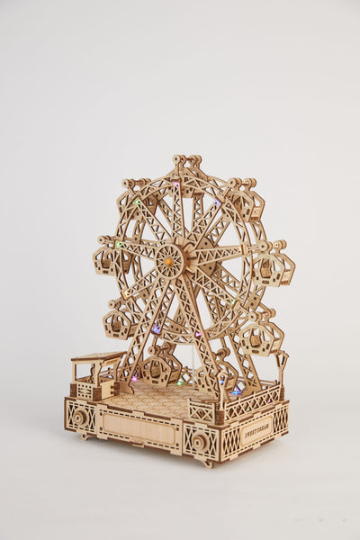 Riesenrad 3D Holzpuzzle Spieluhr