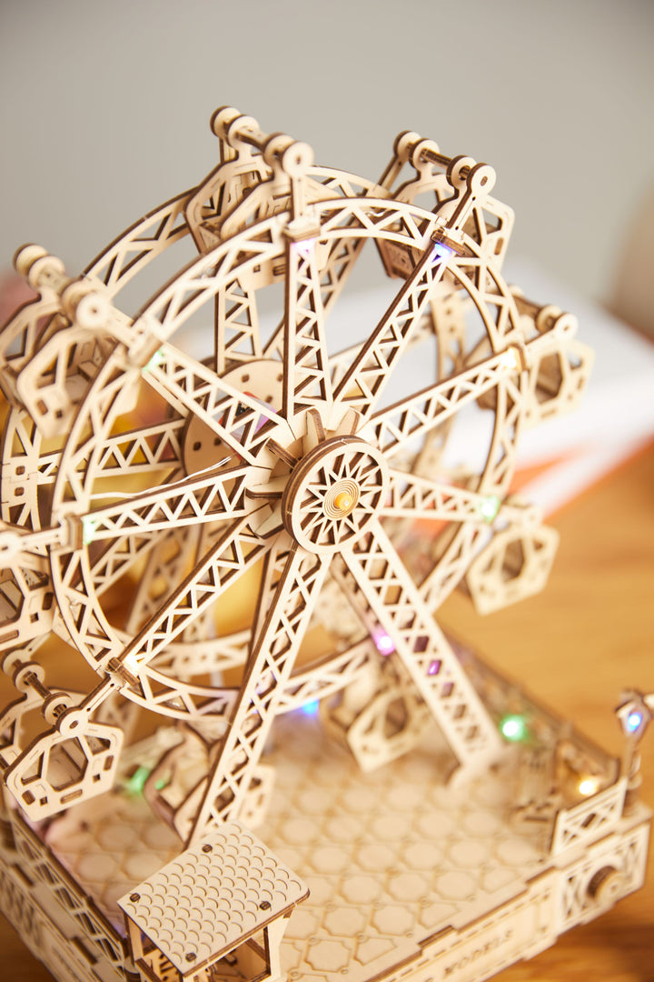 Rokrgeek Riesenrad 3D Holzpuzzle Spieluhr 