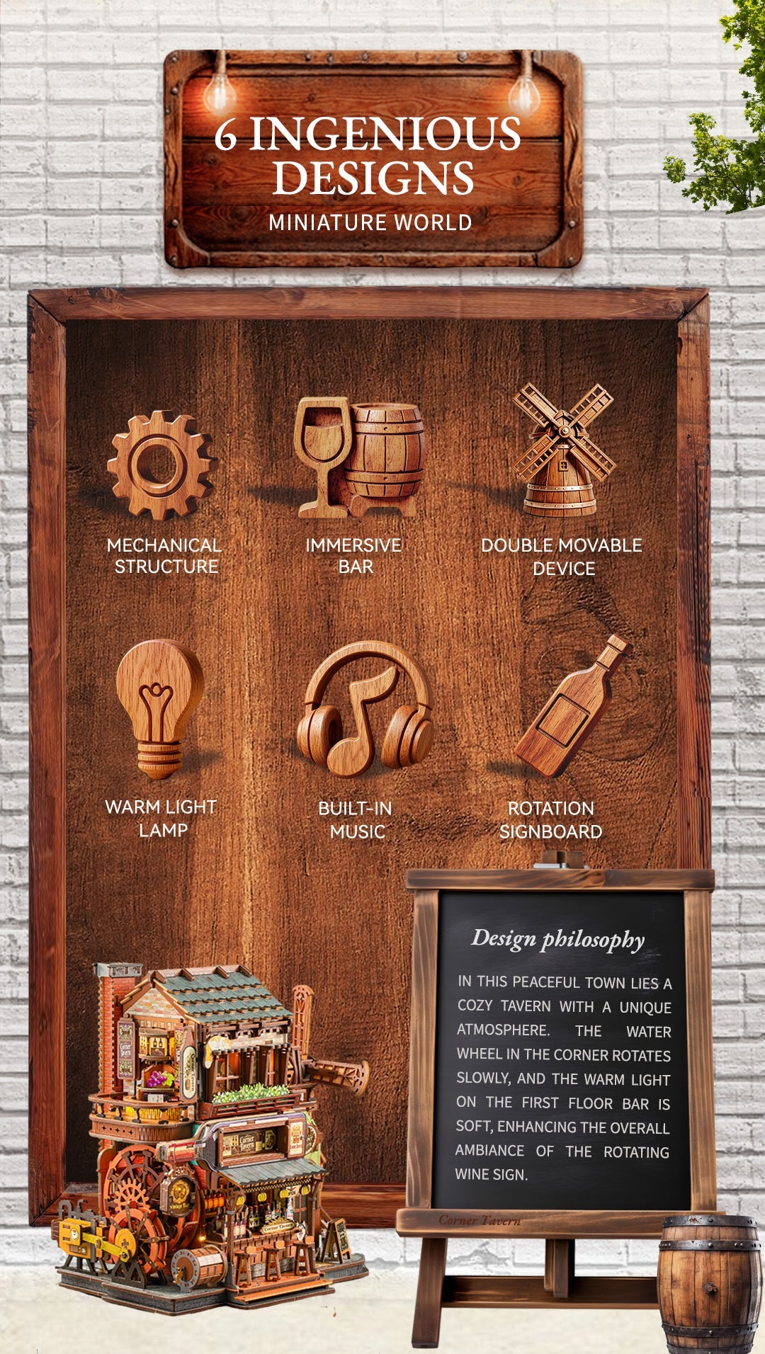 Corner Tavern lights, music and mechanical features