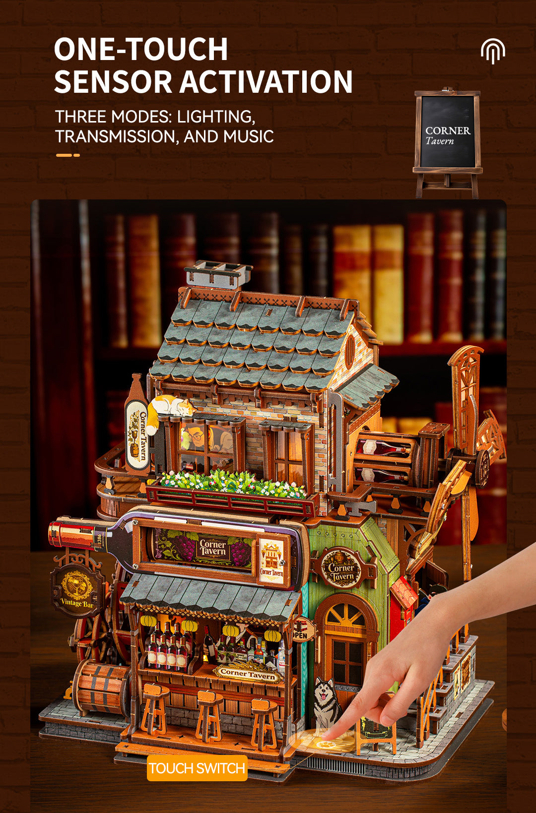 Corner Tavern four-mode touch sequence