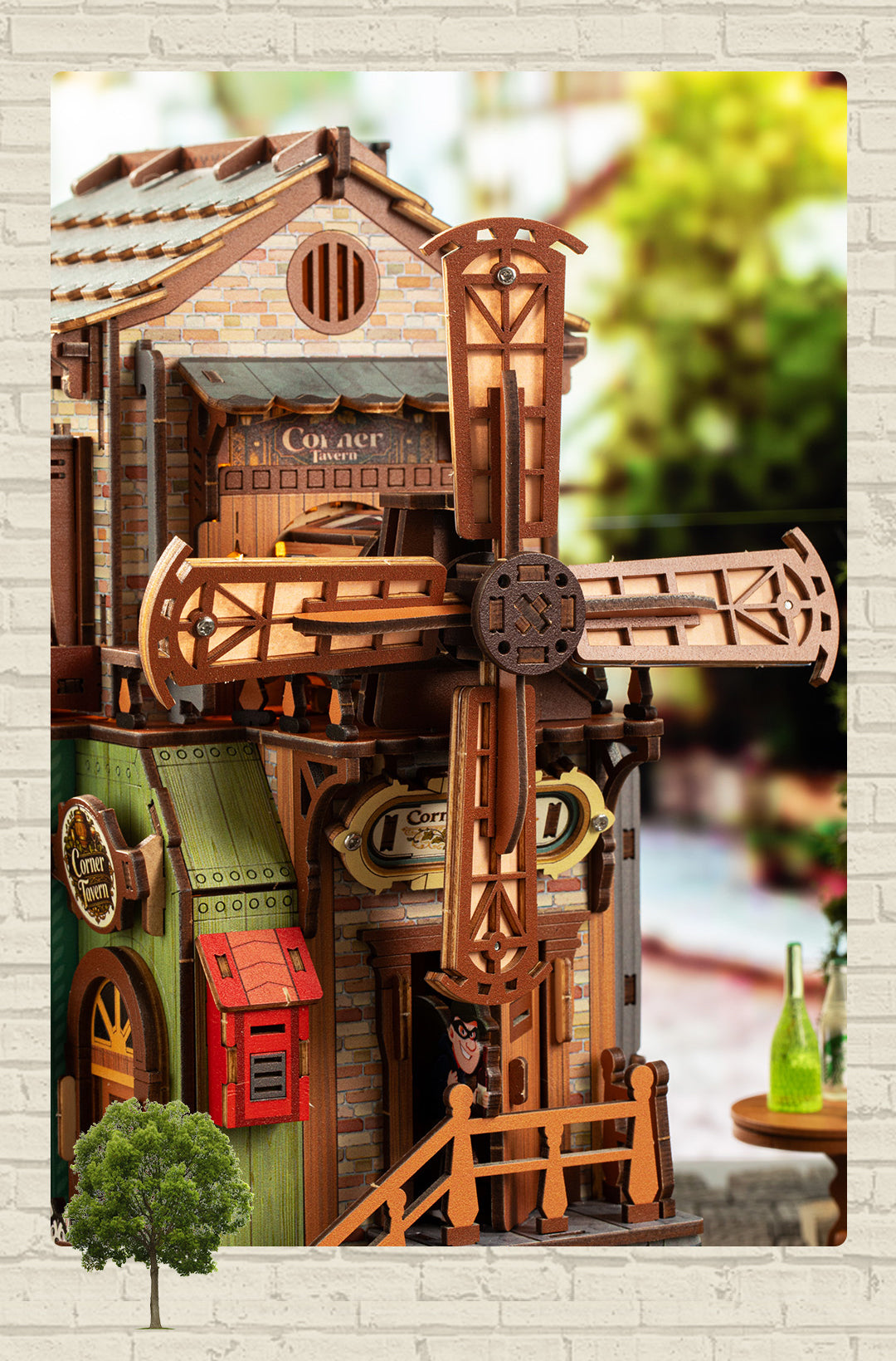 Corner Tavern windmill and wine rack
