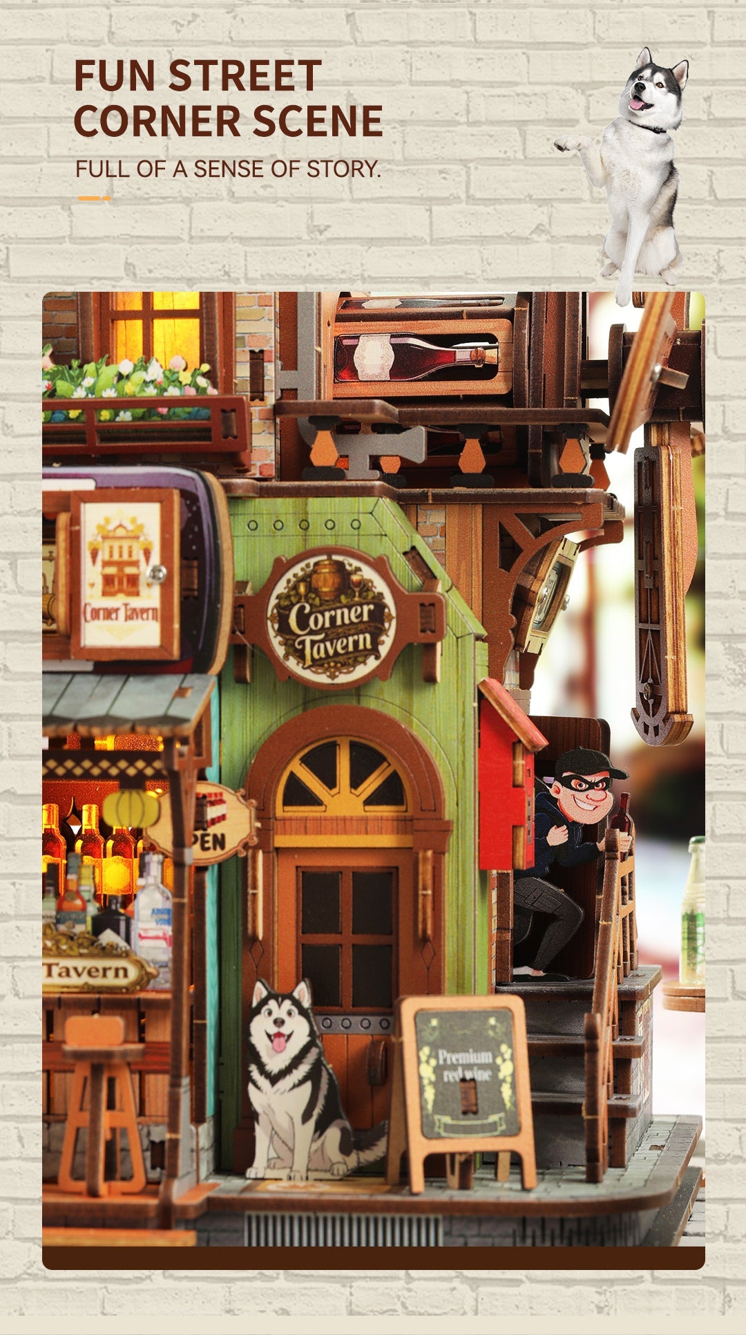 Corner Tavern doorway and street details