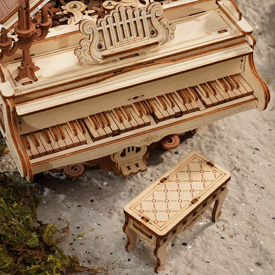 Rokrgeek Magic Piano Mechanical Music Box 3D Wooden Puzzle