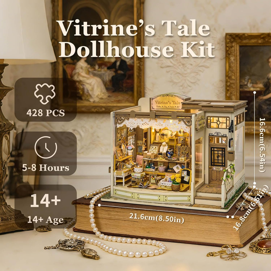 ROKRGEEK VITRINE’S TALE DIY MINIATURE HOUSE KIT