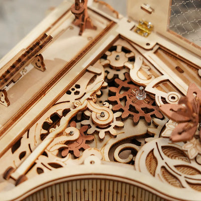 Rokrgeek Magic Piano Mechanical Music Box 3D Wooden Puzzle