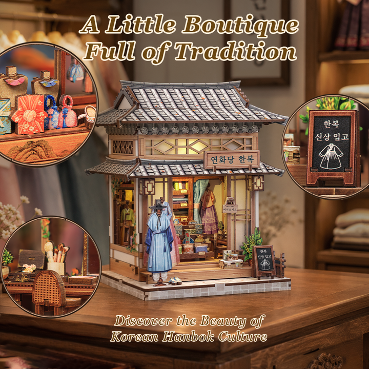Rokrgeek Lotus Hall Hanbok Studio DIY Miniature House
