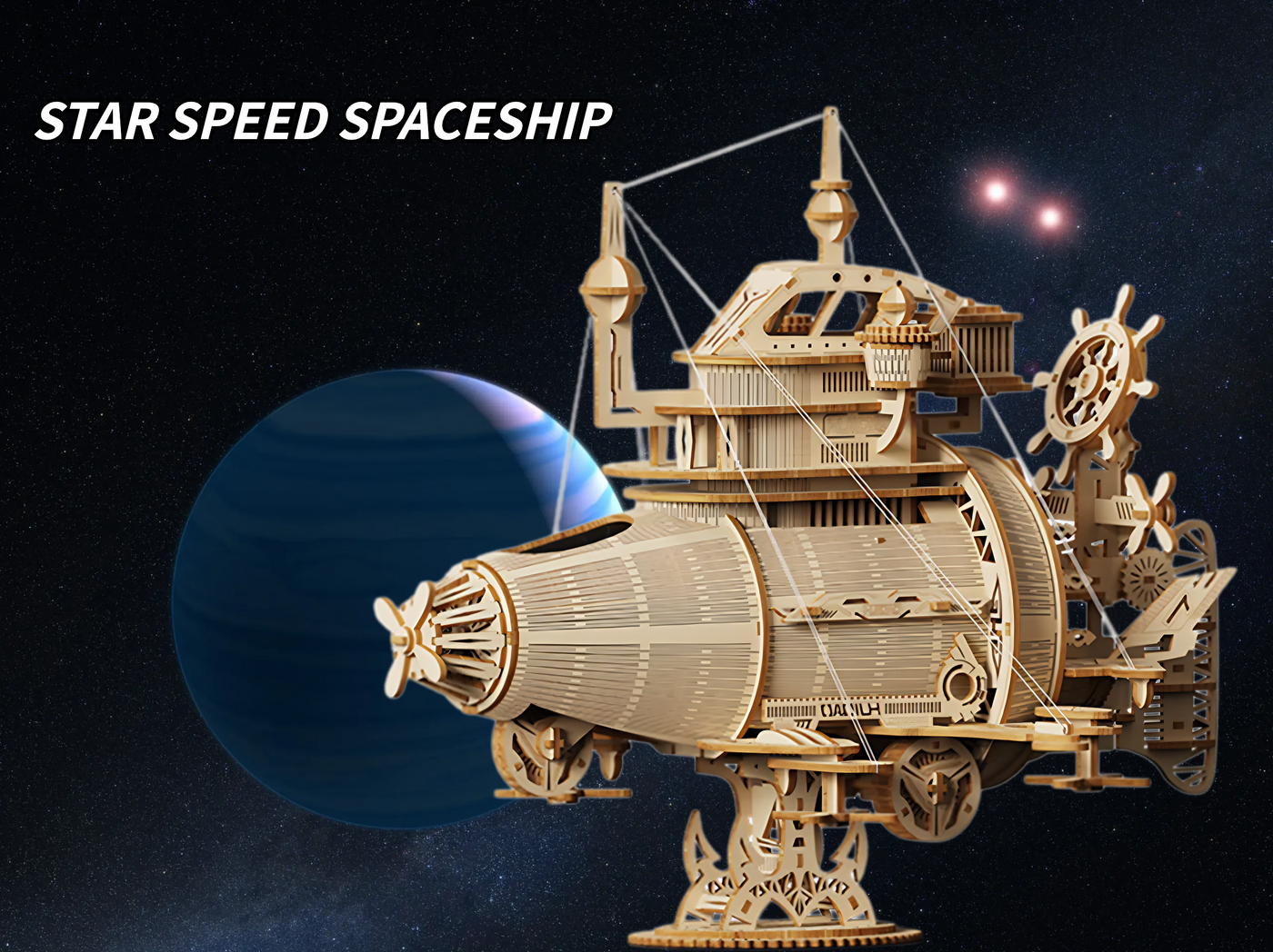 rokrgeek star speed spaceship 3d wooden puzzle