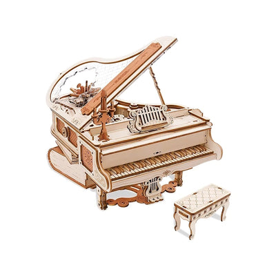 Rokrgeek Magic Piano Mechanische Spieluhr 3D-Holzpuzzle 