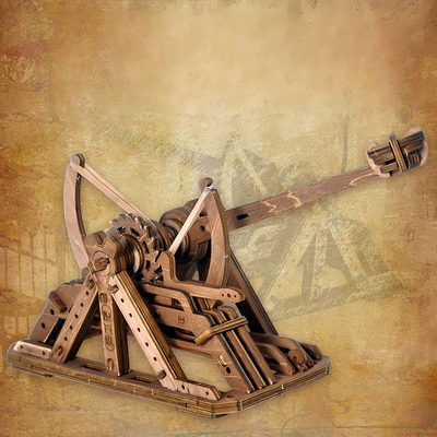 rokrgeek stone thrower  3d wooden puzzle