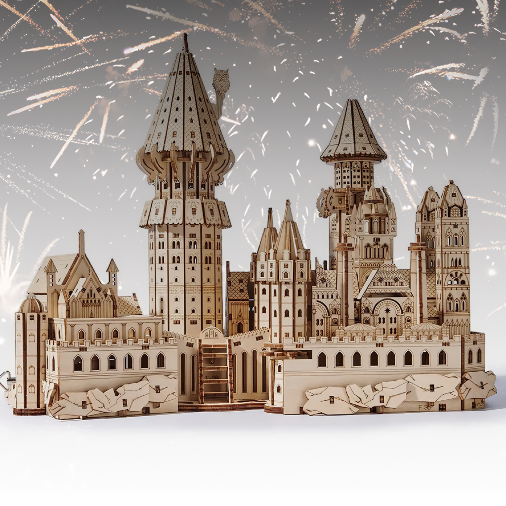 Rokrgeek Magic School Spieluhr 3D-Holzpuzzle 