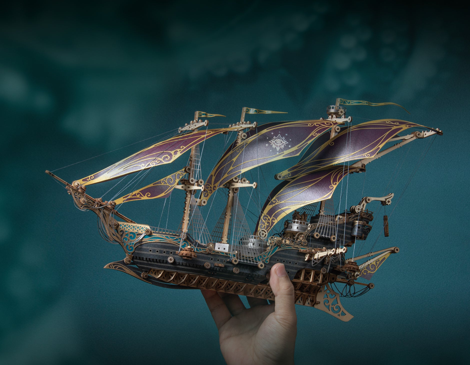Rokrgeek Future Pirate Ship Wooden 3D Model – Rokr Geek