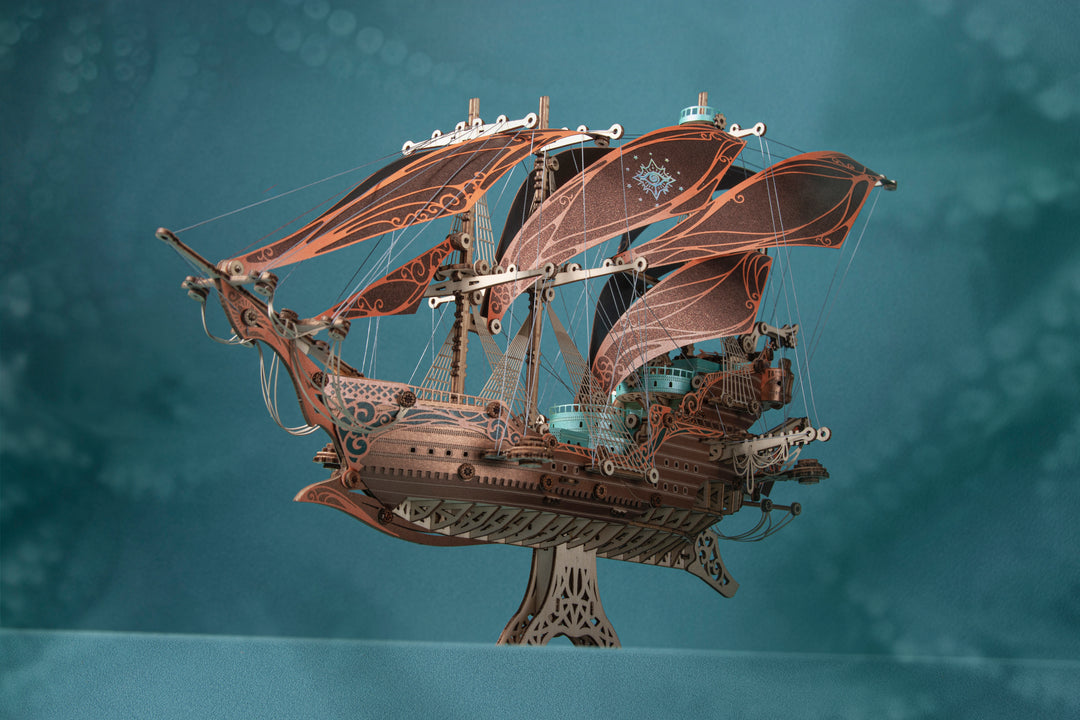 Pirate Ship 3D Wooden Puzzle Model Kit for Toy & Gift