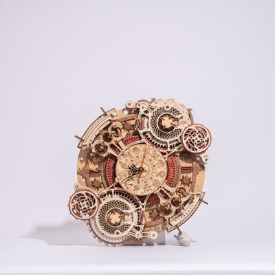 Horloge Murale Zodiaque 3D Mécanique en Bois Time Art Engine Puzzle
