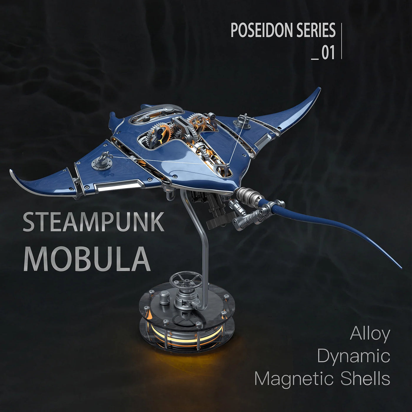 Mechanical Manta Ray 3D Metal Model – Rokr Geek