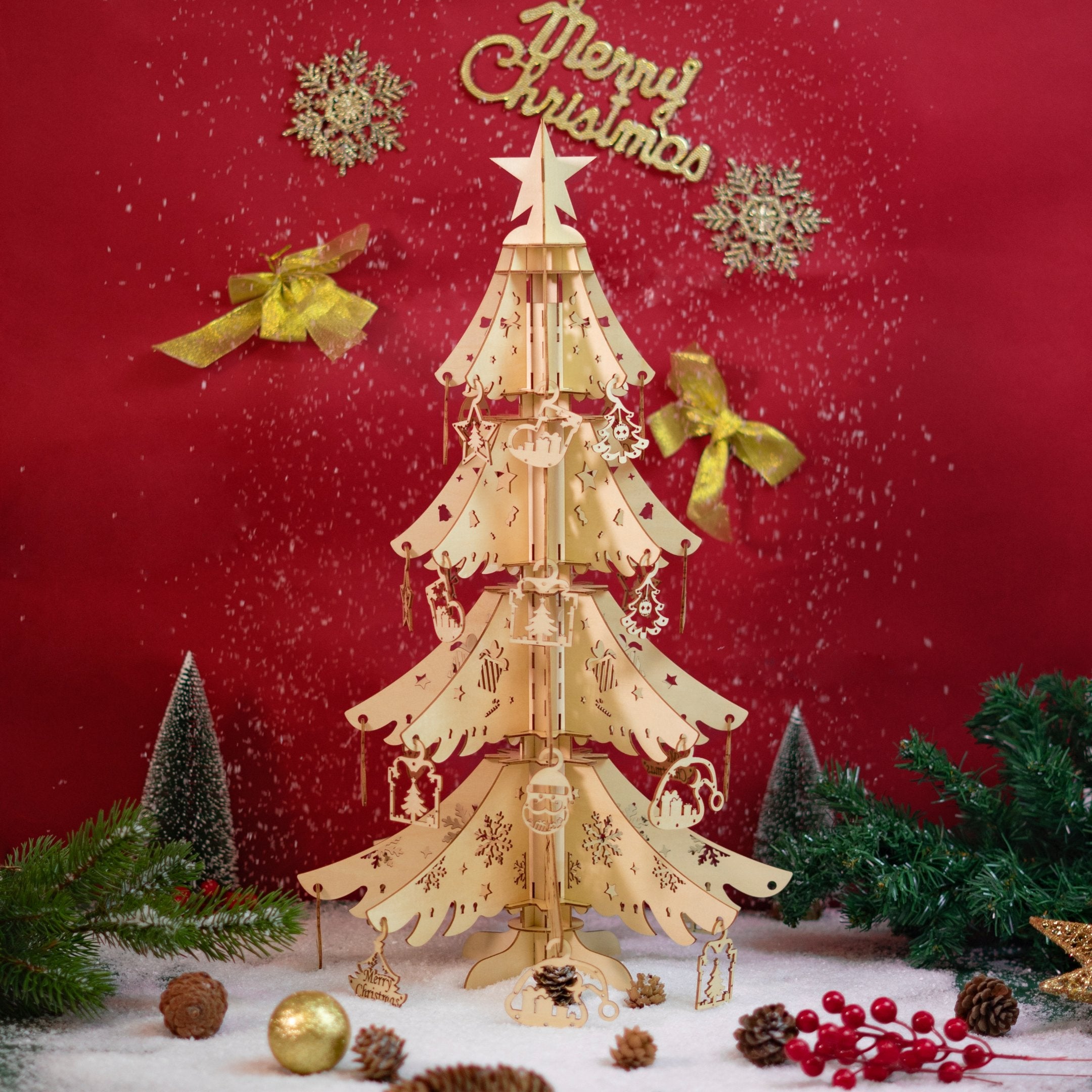 Rokrgeek Christmas Tree 3D Wooden Puzzle