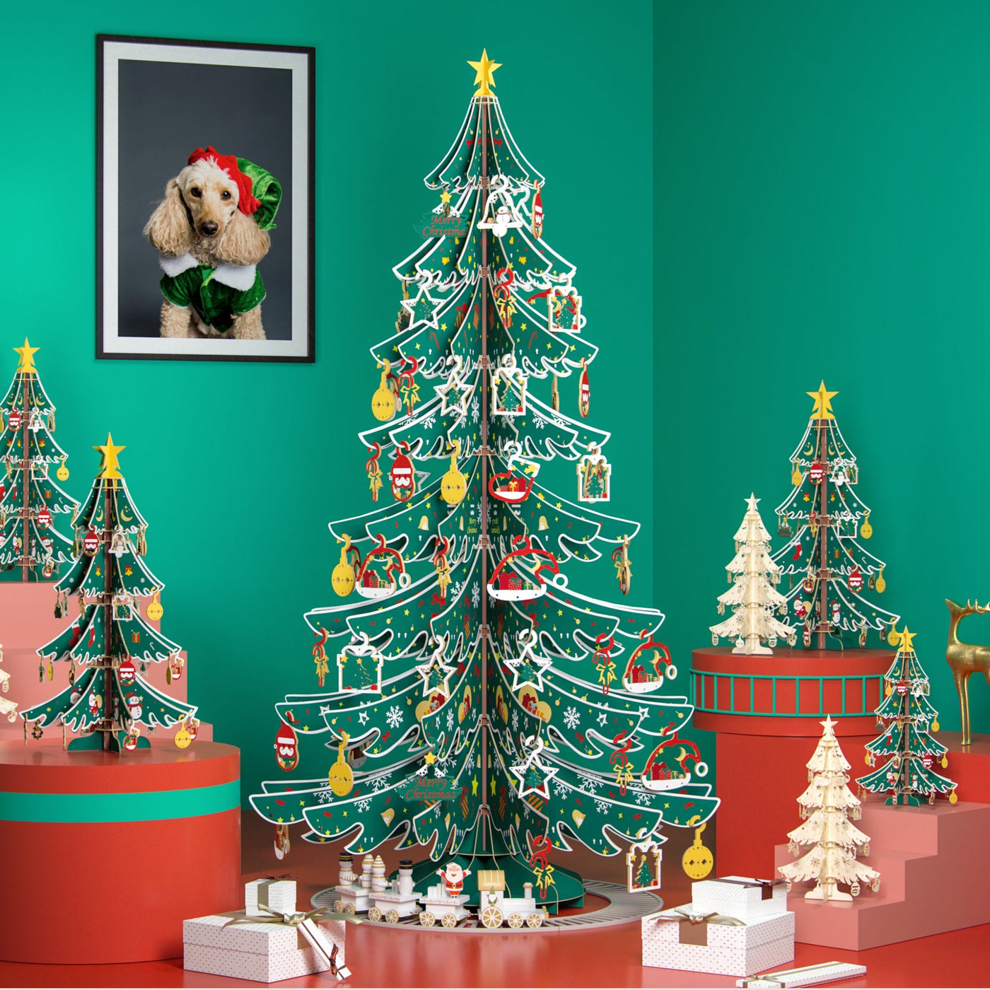 3D Wooden Puzzles Christmas Tree