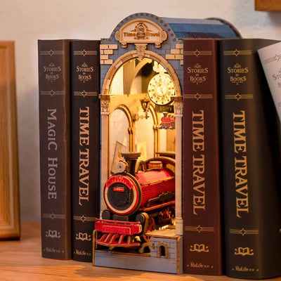 Time Travel Book Nook Puzzle en bois 3D
