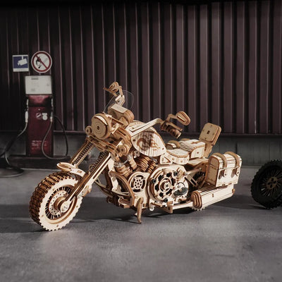 Cruiser Motorrad 3D Holzpuzzle