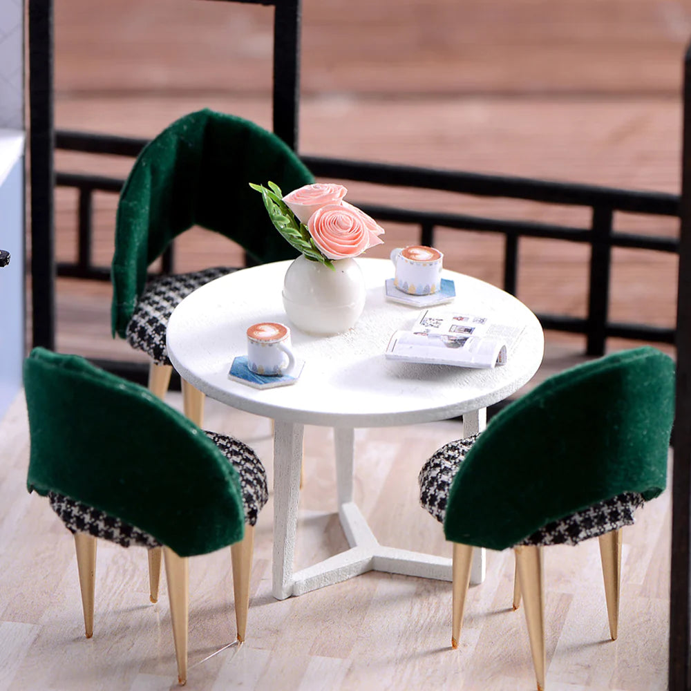 Mini Chaise à Bascule Pour Maison De Poupée - Décoration Miniature En Bois, 7 Cm, Meuble élégant Et Détaillé