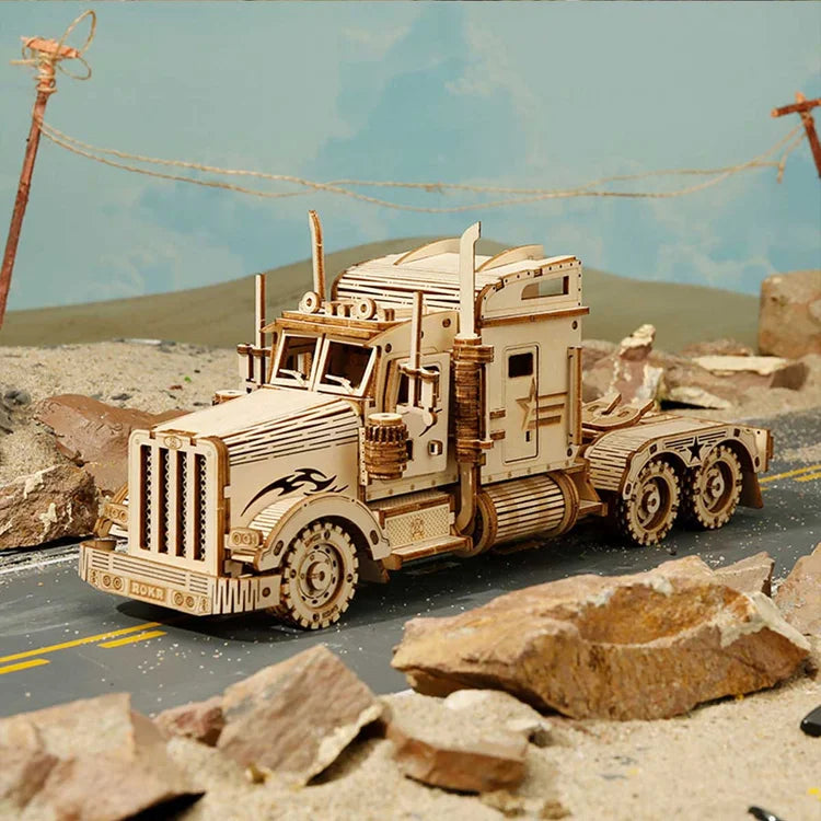 Heavy Truck Scale Model 3D Wooden Puzzle