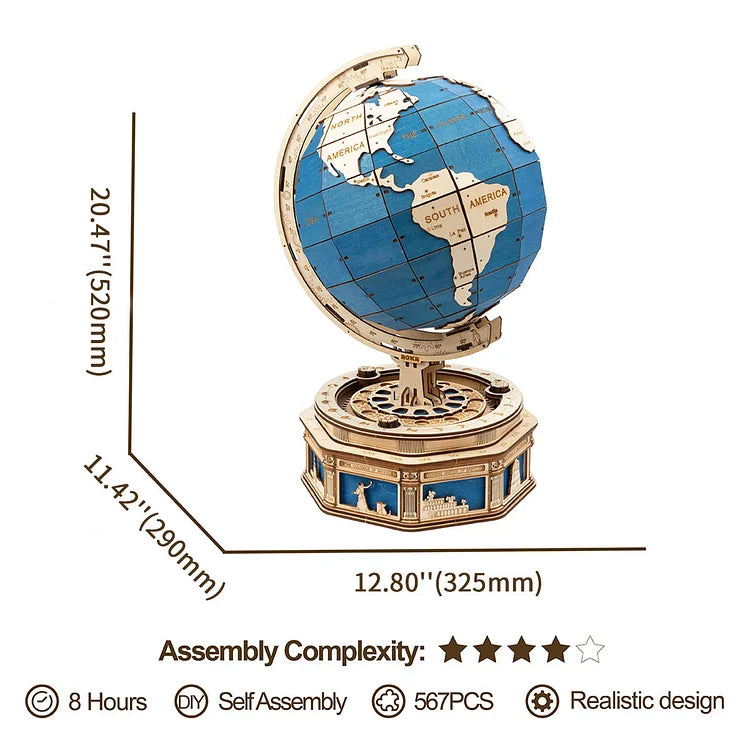 The Globe Model 3D Wooden Puzzle