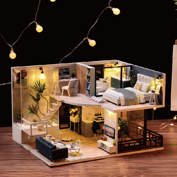 Rokrgeek Happy Time Kit de maison miniature à faire soi-même 