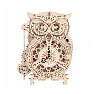 Owl Clock Mechanical Gears 3D Wooden Puzzle