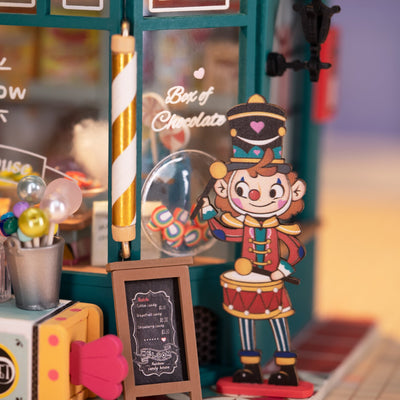 Kit de maison de poupée miniature bricolage maison de bonbons arc-en-ciel